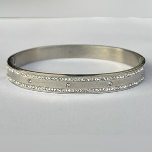 Silver Minimalist Crystal Bracelet